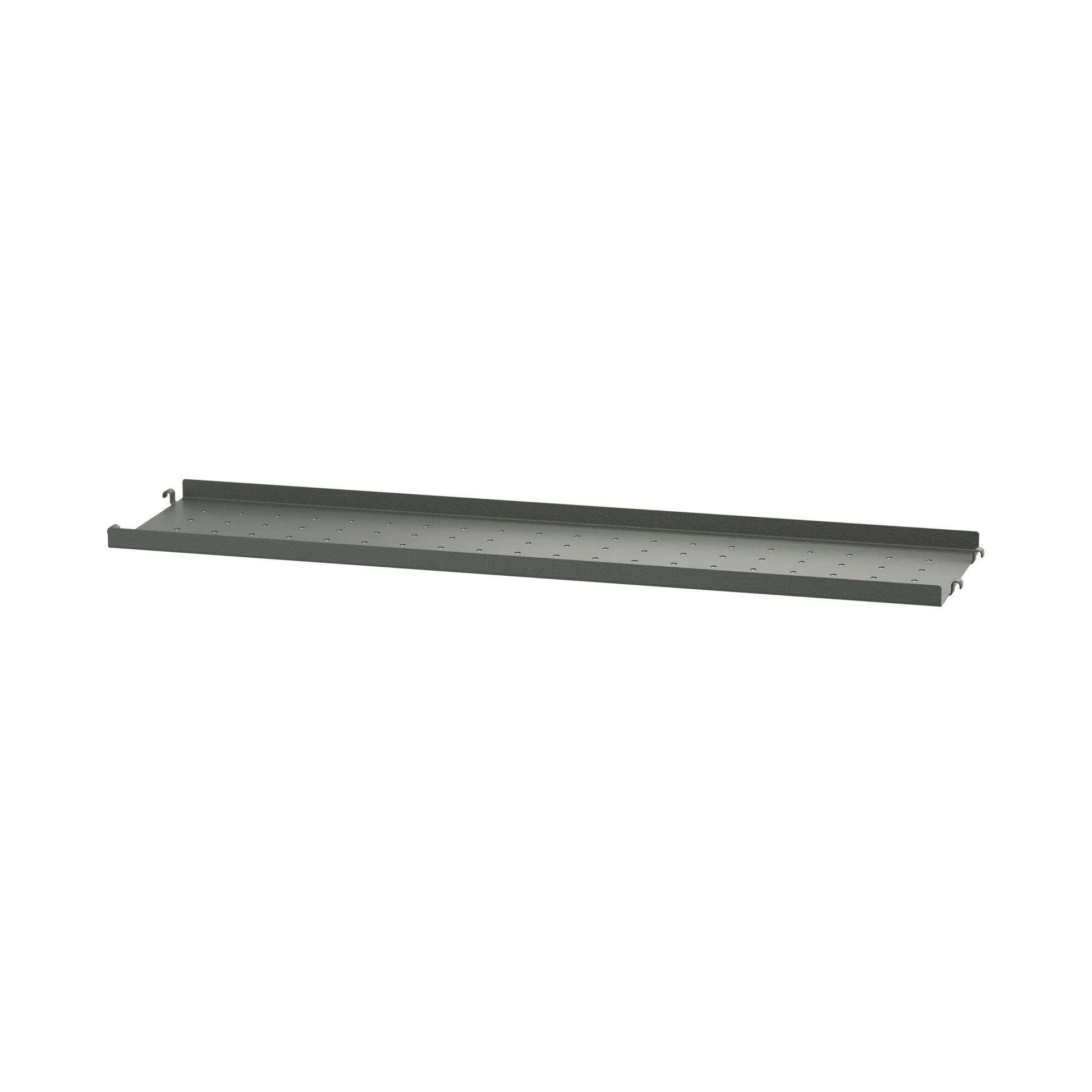 Metal shelf low edge - W78 x D20, Dark grey - image 2