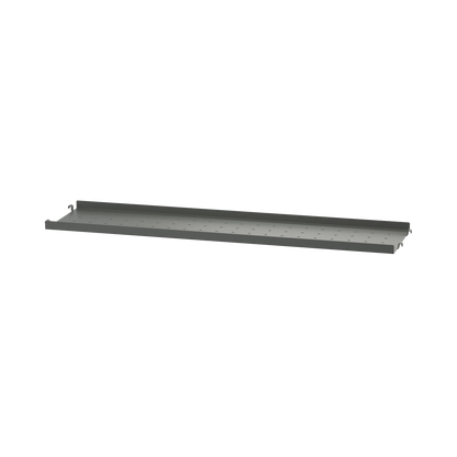 Metal shelf low edge - W78 x D20, Dark grey - image 2