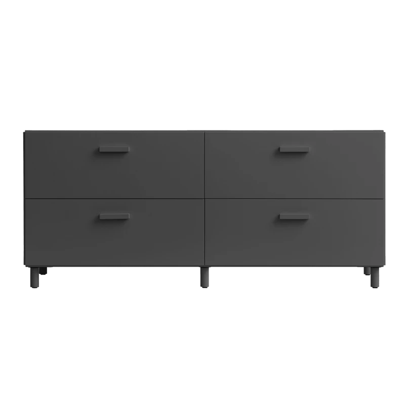 Relief Chest of drawers, low Grey