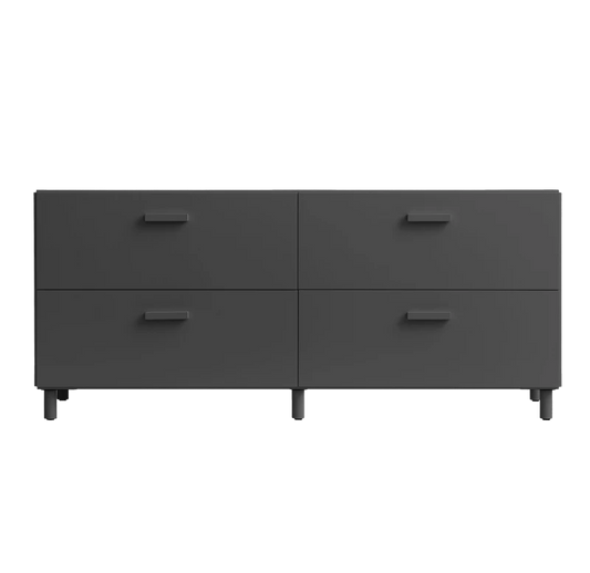 Relief Chest of drawers, low Grey