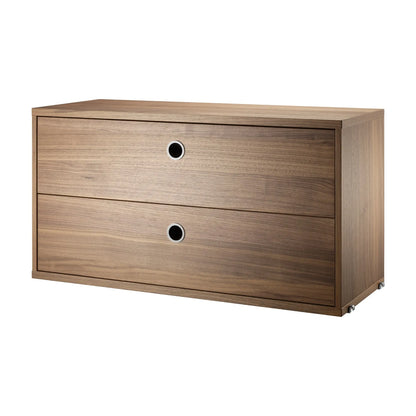 Chest of drawers - W78 x D30 x H42, Walnut - image 4