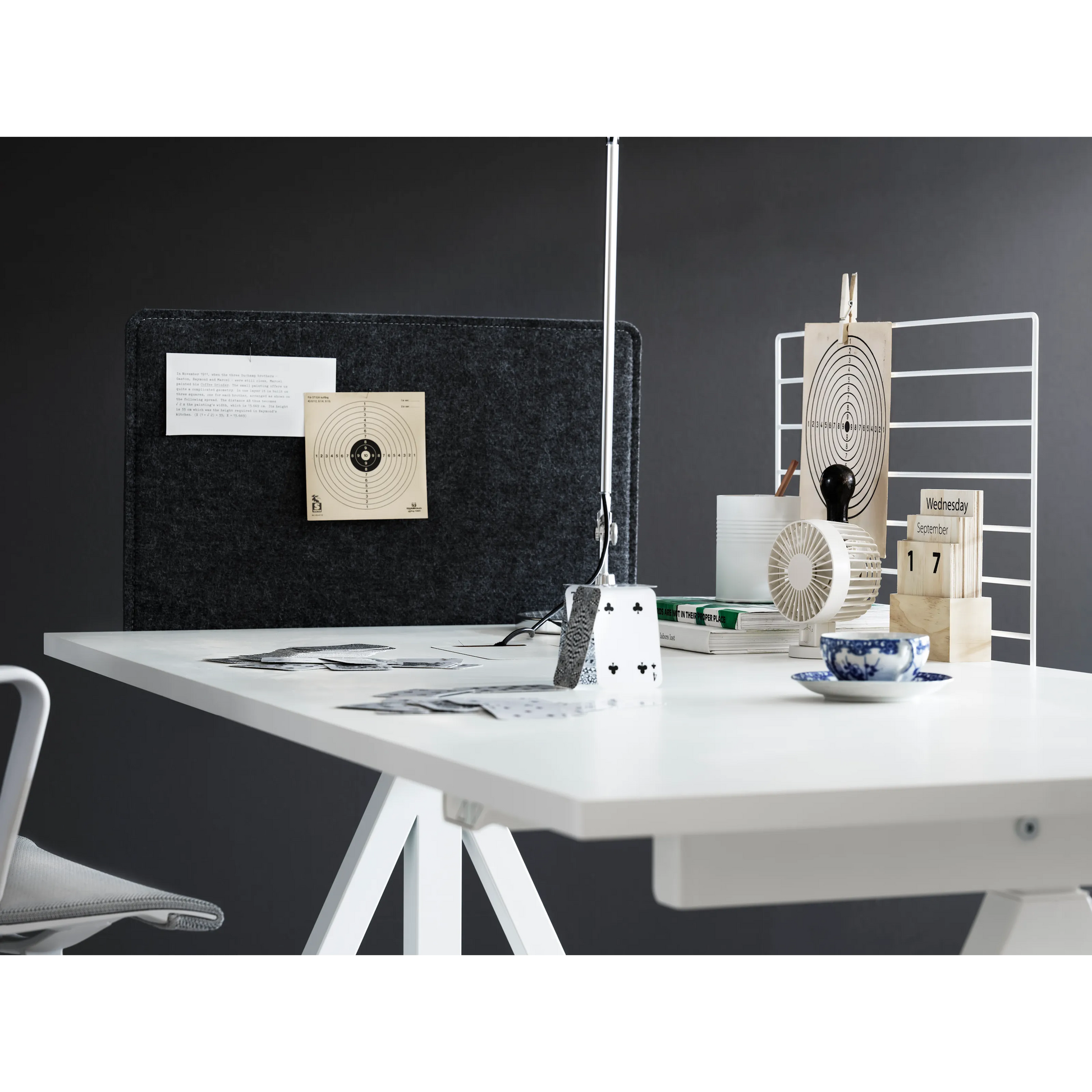 Height-adjustable work desk 160x78 White/White laminate - image 2