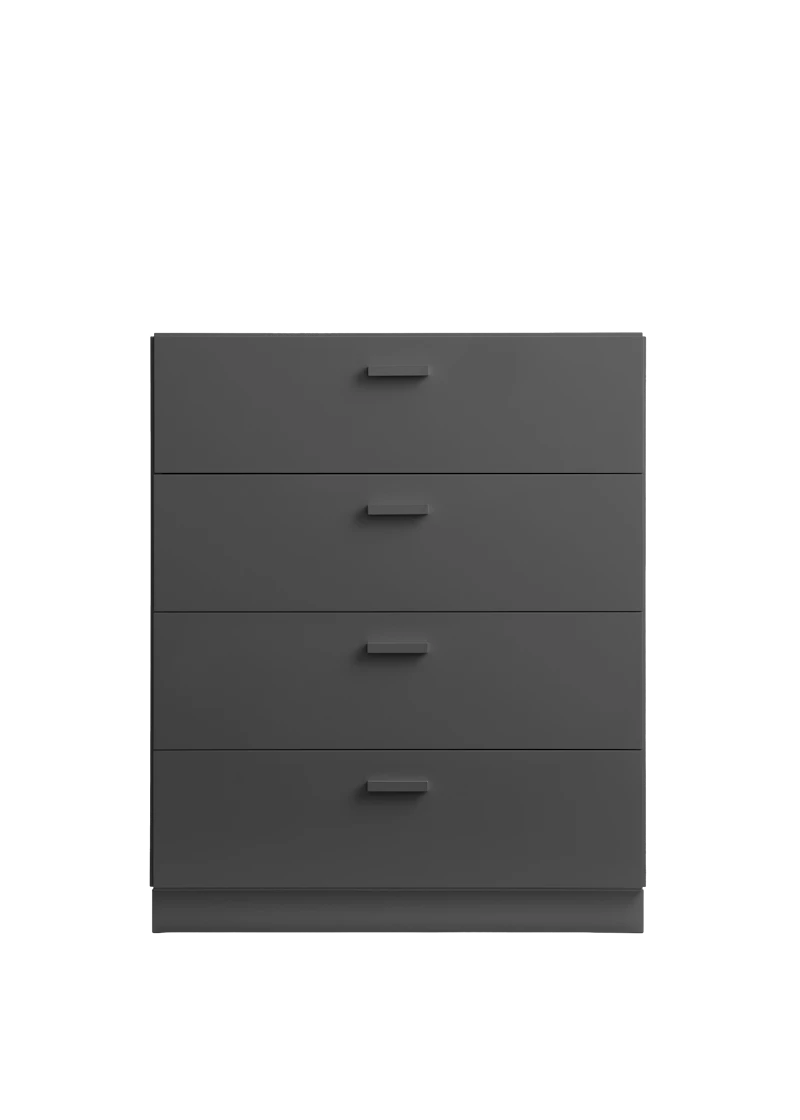 Relief Chest of drawers, wide Grey