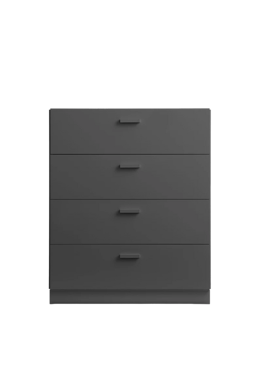 Relief Chest of drawers, wide Grey