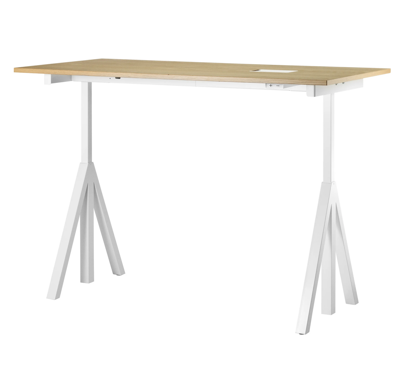 Height-adjustable work desk 160x78 White/Oak - image 3