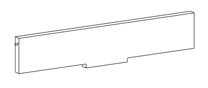 Back bar for media shelf - W58 x H10, Anthracite