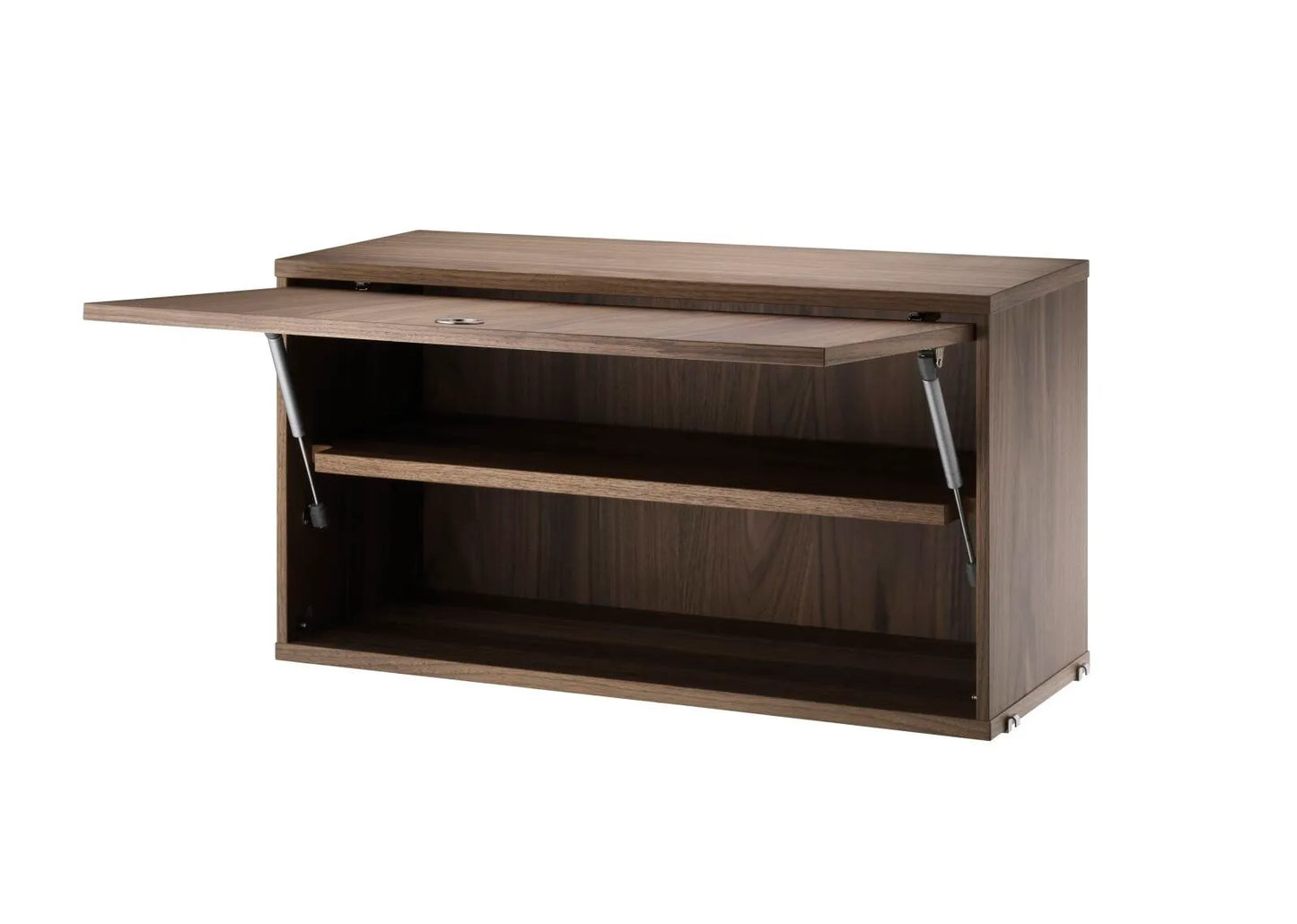 Cabinet with flip door - W78 x D30 x H42, Walnut - image 2