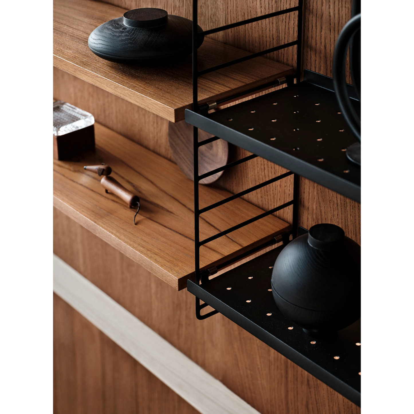 Metal shelf low edge - W78 x D20, Black - image 2