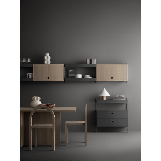Cabinet with flip door - W58 x D30 x H42, Ash - image 2