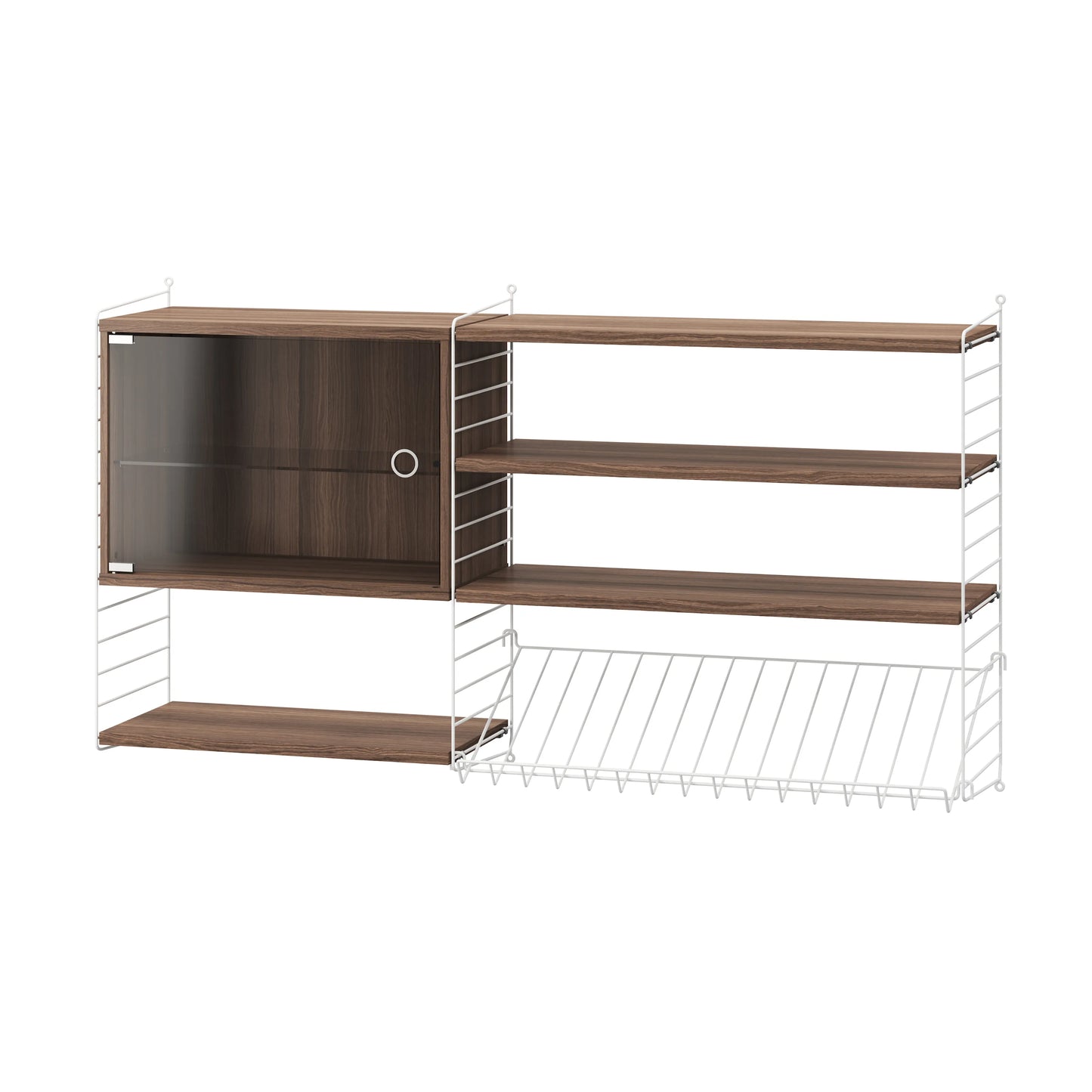 Magazine shelf metal - W78 x D30 x H15, White - image 2
