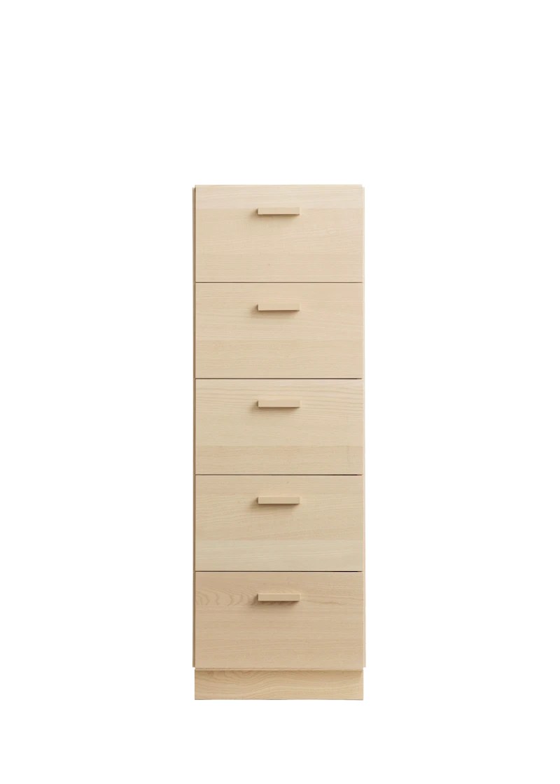 Relief Chest of drawers, tall Ash/Ash