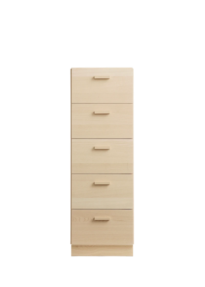 Relief Chest of drawers, tall Ash/Ash