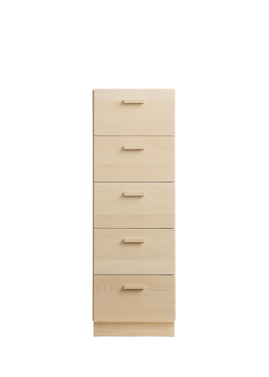 Relief Chest of drawers, tall Ash/Ash