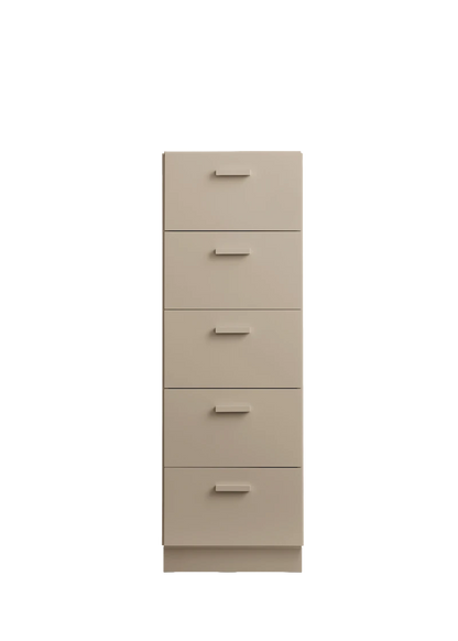 Relief Chest of drawers, tall Beige