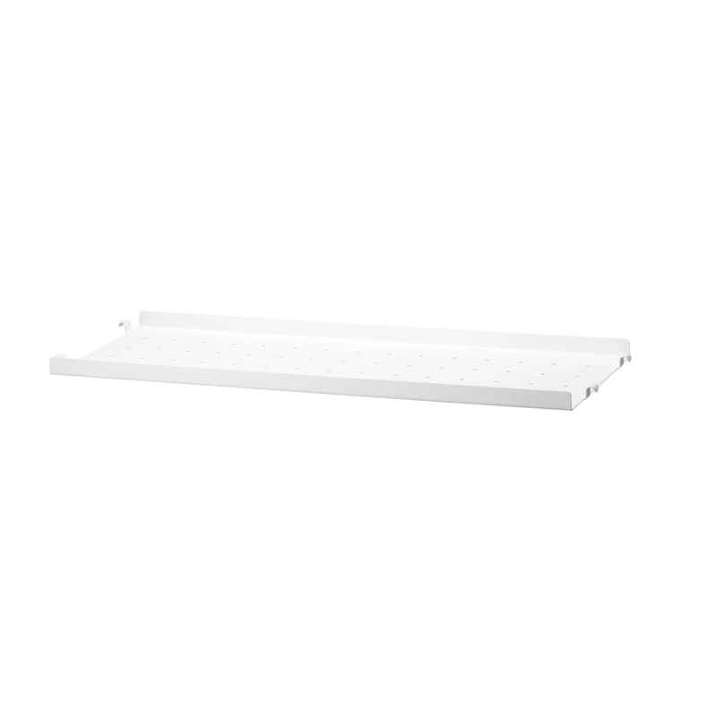 Metal shelf low edge - W58 x D20, White