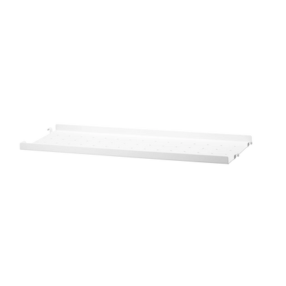 Metal shelf low edge - W58 x D20, White