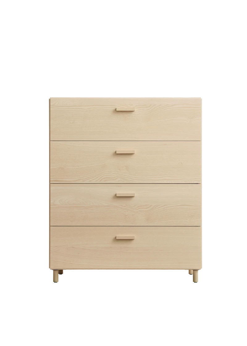 Relief Chest of drawers, wide Ash/Ash
