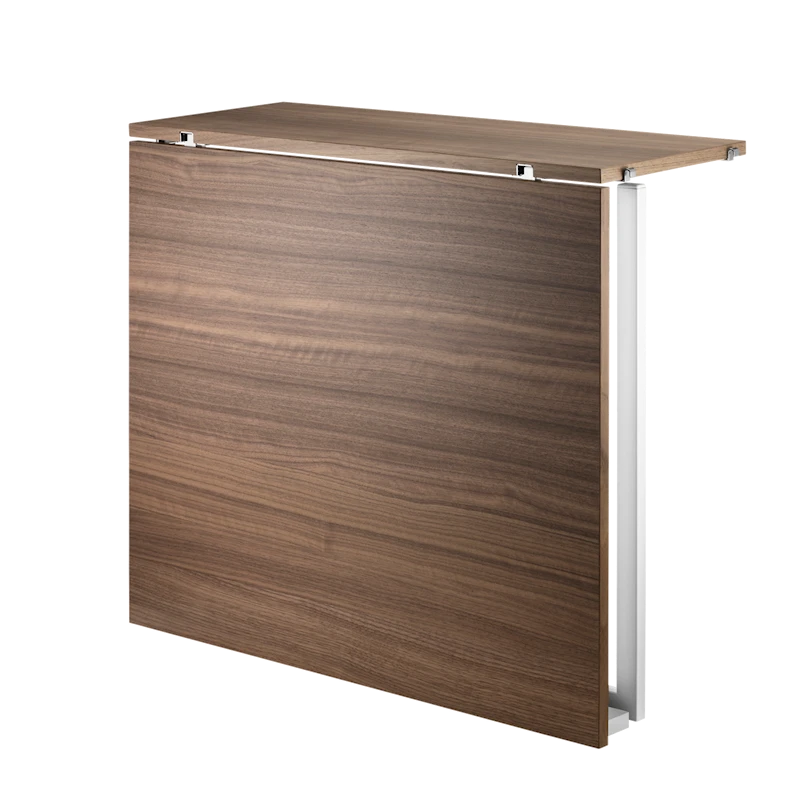 Folding table - W78 x D30 x H71, Walnut/White