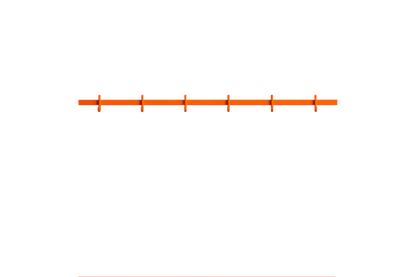 Relief Hook rail, Medium - W82, Orange