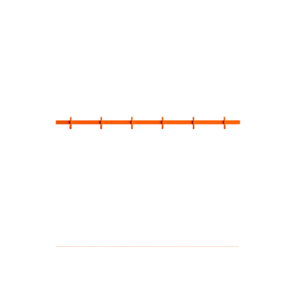 Relief Hook rail, Medium - W82, Orange - image 3