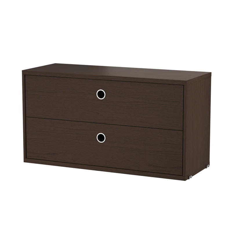 Chest of drawers - W78 x D30 x H42, Dark oak