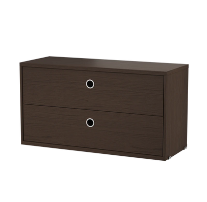 Chest of drawers - W78 x D30 x H42, Dark oak