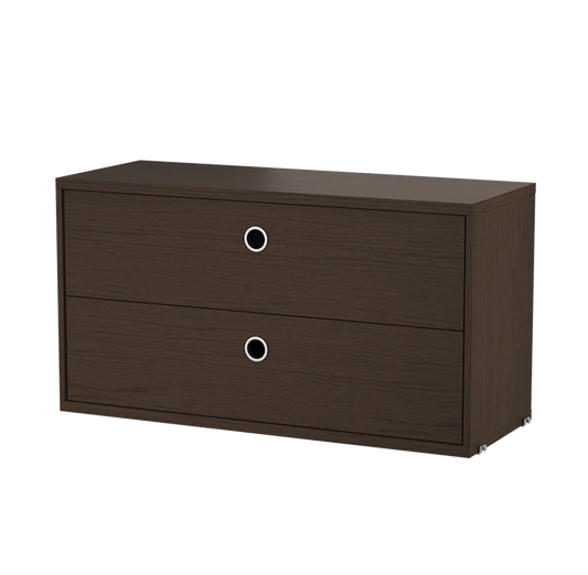 Chest of drawers - W78 x D30 x H42, Dark oak