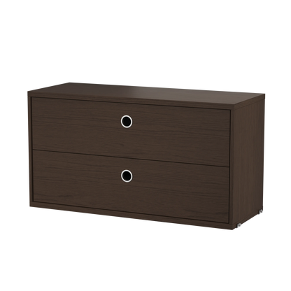 Chest of drawers - W78 x D30 x H42, Dark oak - image 4