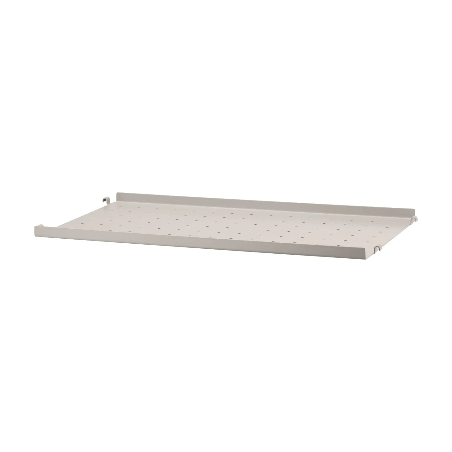 Metal shelf low edge - W58 x D30, Beige - image 4
