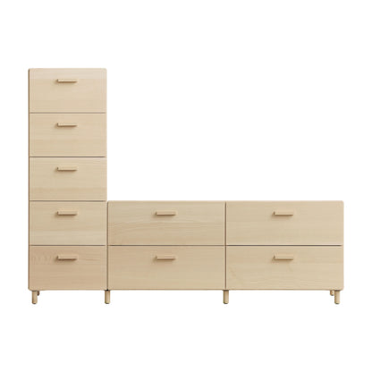 One low and one tall Relief drawer with legs Ash - image 4