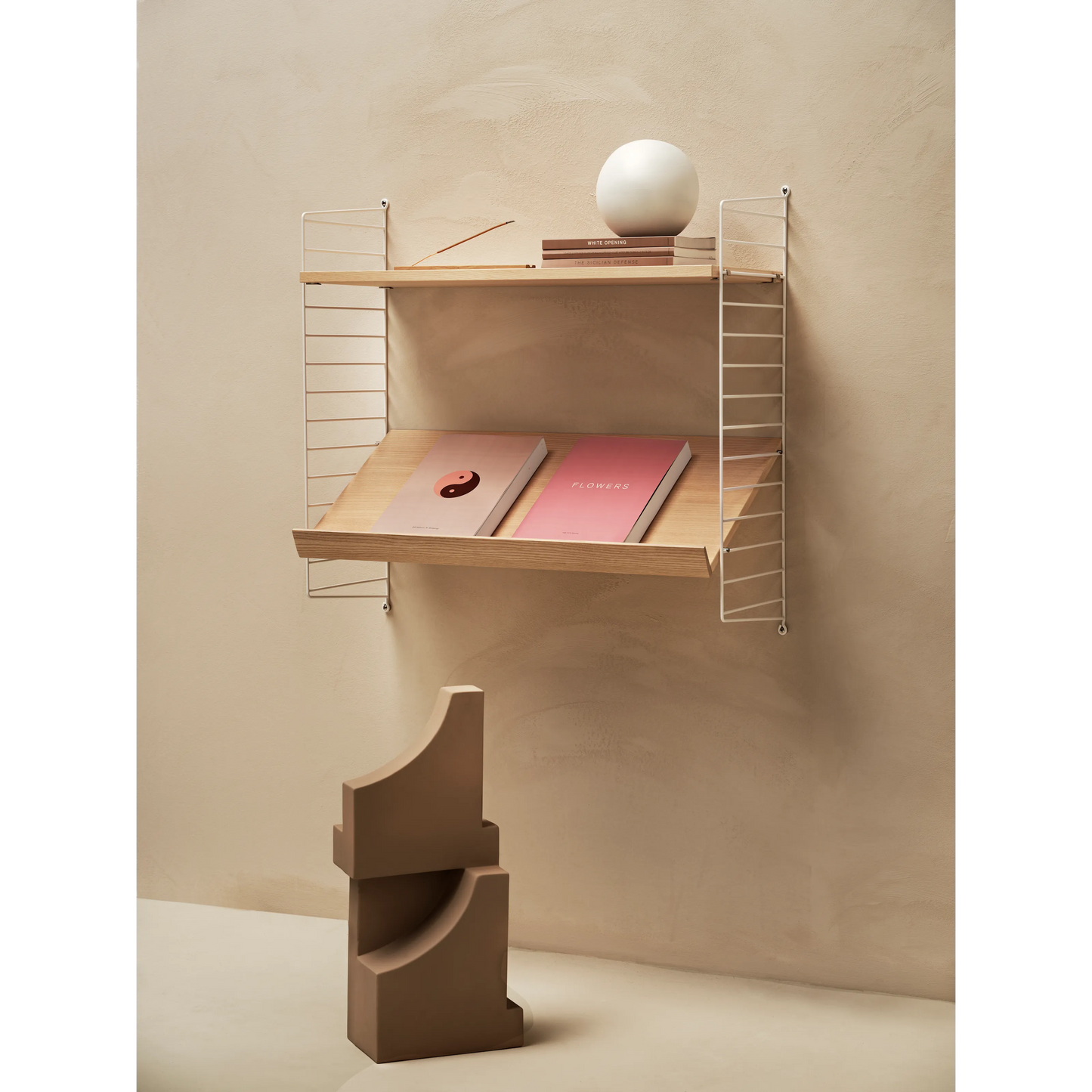 Magazine shelf solid - W58 x D30 x H15, Ash - image 2