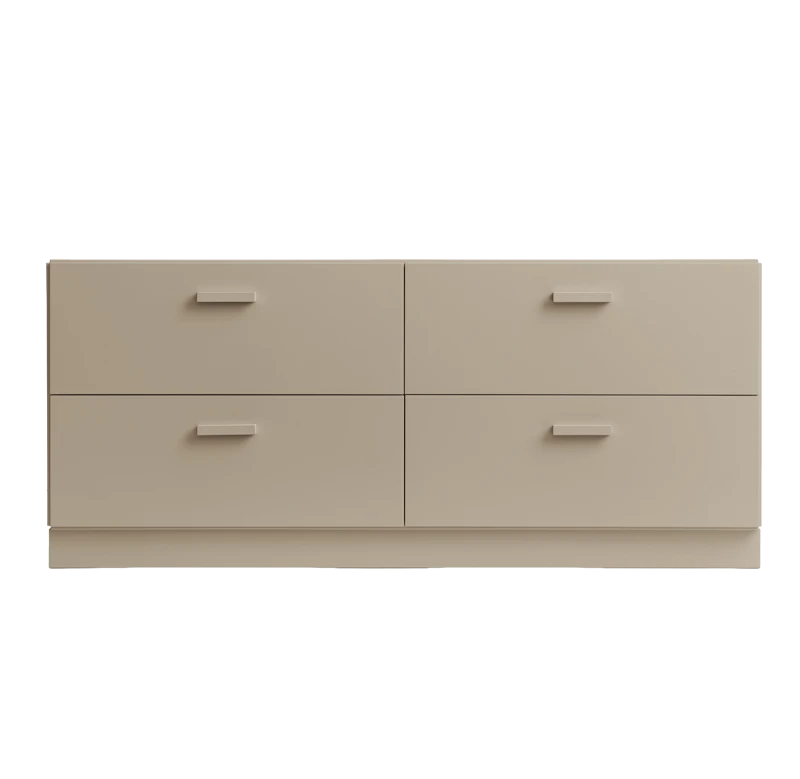 Relief Chest of drawers, low Beige