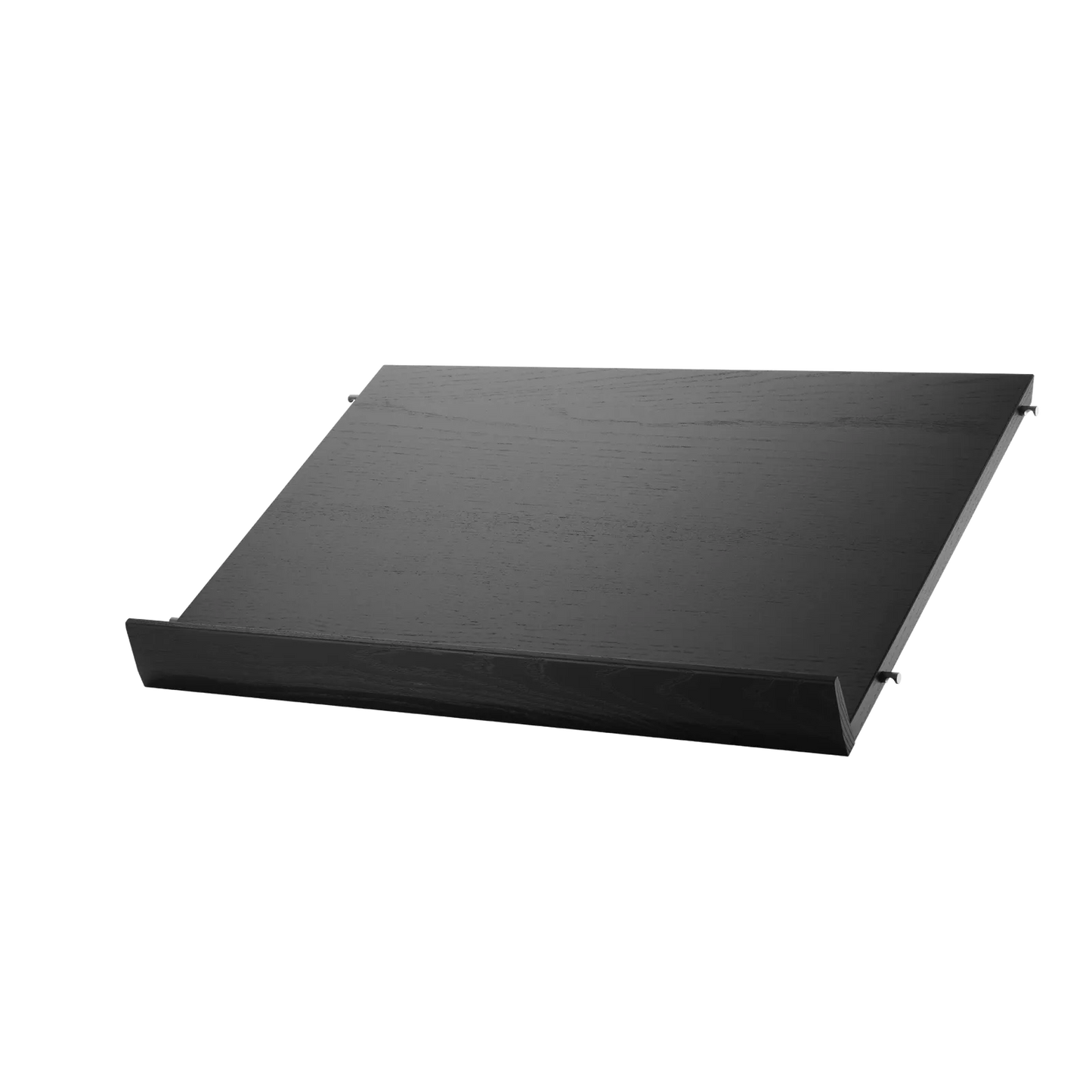 Magazine shelf solid - W58 x D30 x H15, Black stained ash - image 2