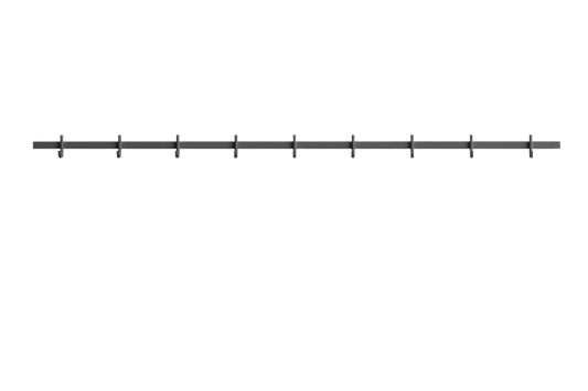 Relief Hook rail, Large - W123, Grey