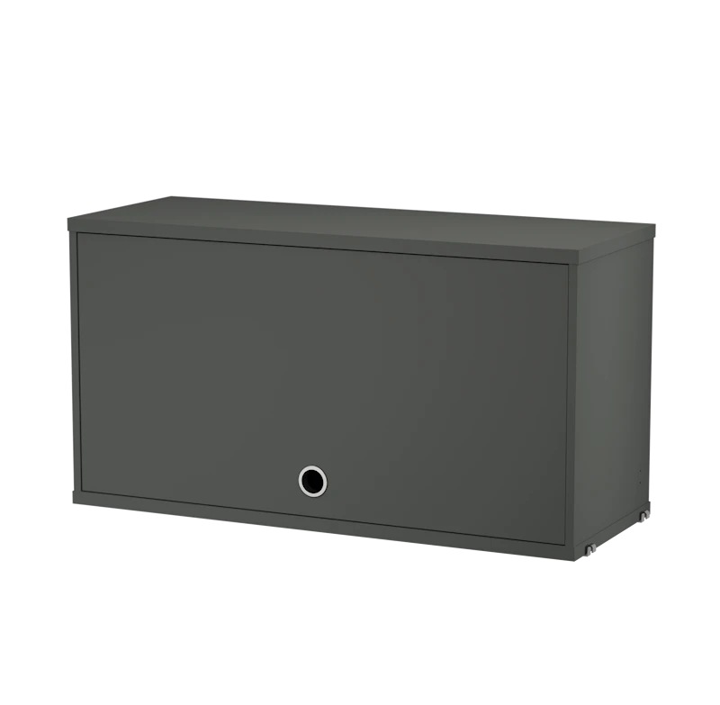 Cabinet with flip door - W78 x D30 x H42, Dark grey