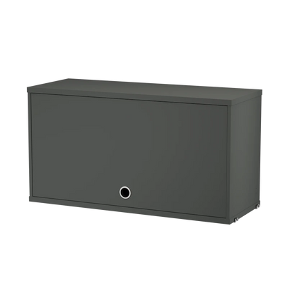 Cabinet with flip door - W78 x D30 x H42, Dark grey