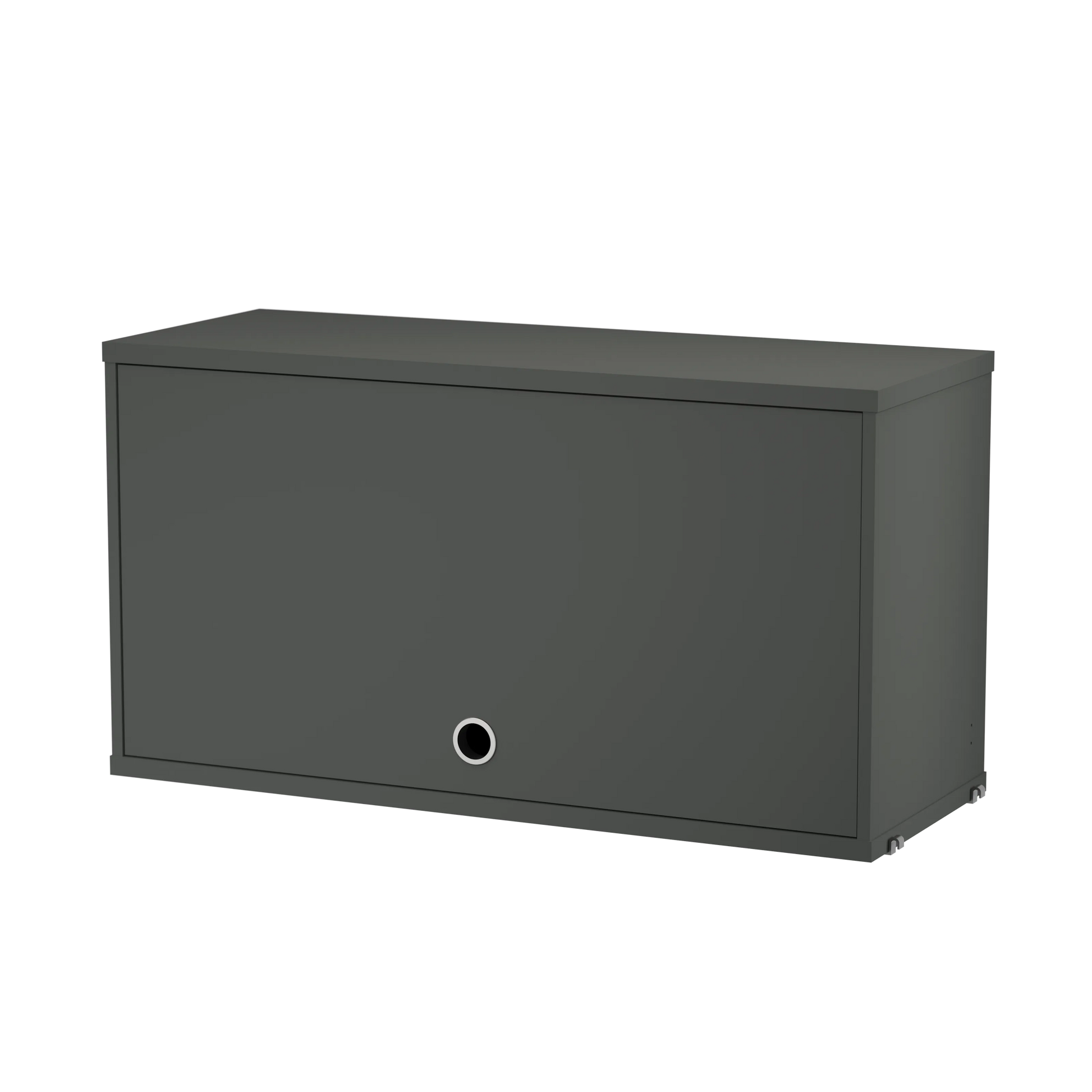 Cabinet with flip door - W78 x D30 x H42, Dark grey - image 3