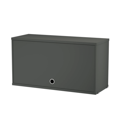 Cabinet with flip door - W78 x D30 x H42, Dark grey - image 3