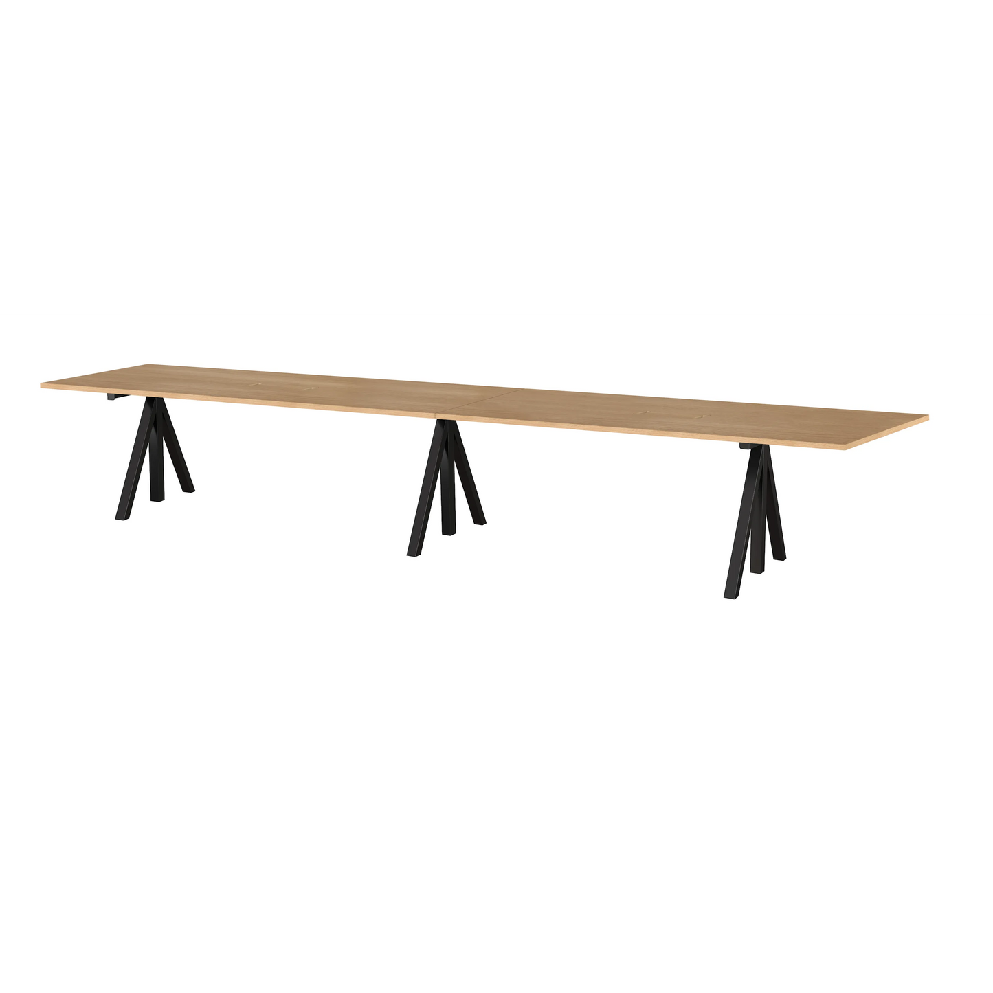 Height-adjustable conference tables 360x90 Oak/Black - image 3