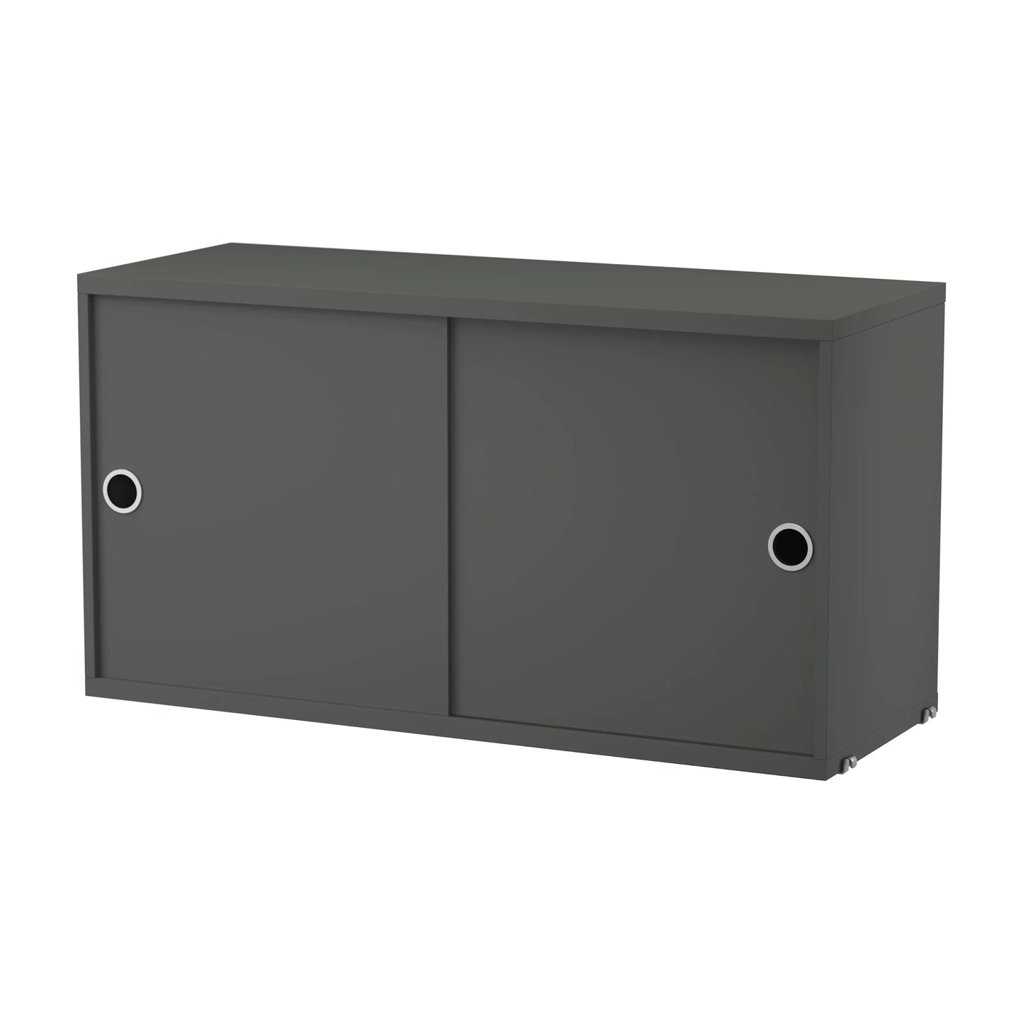 Cabinet with sliding door - W78 x D30 x H42, Dark grey - image 4