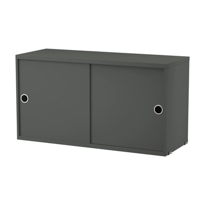 Cabinet with sliding door - W78 x D30 x H42, Dark grey - image 4