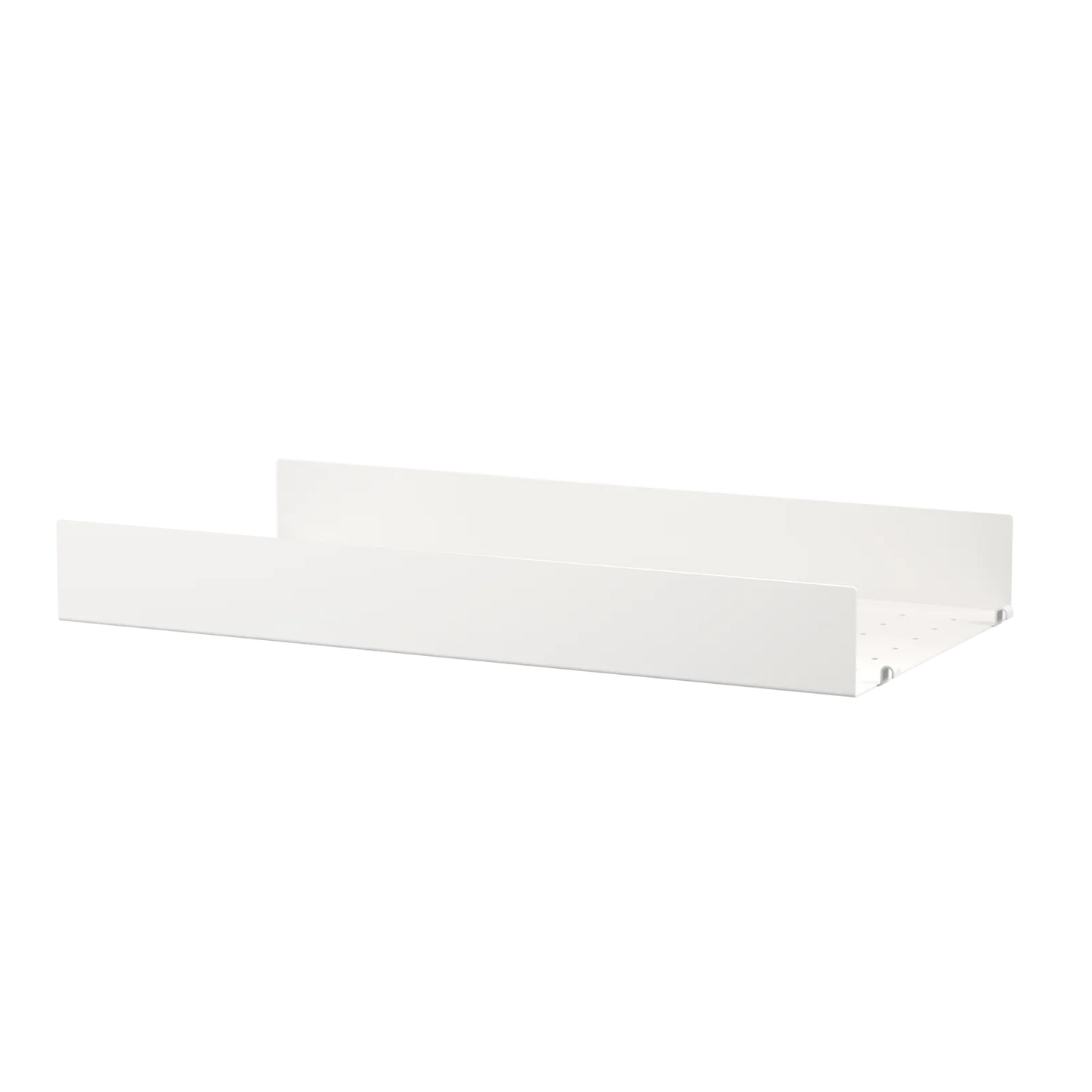 Metal shelf high edge - W58 x D30, White - image 4