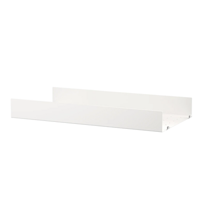 Metal shelf high edge - W58 x D30, White