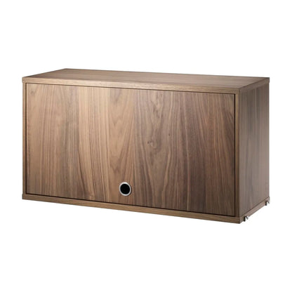 Cabinet with flip door - W78 x D30 x H42, Walnut - image 4
