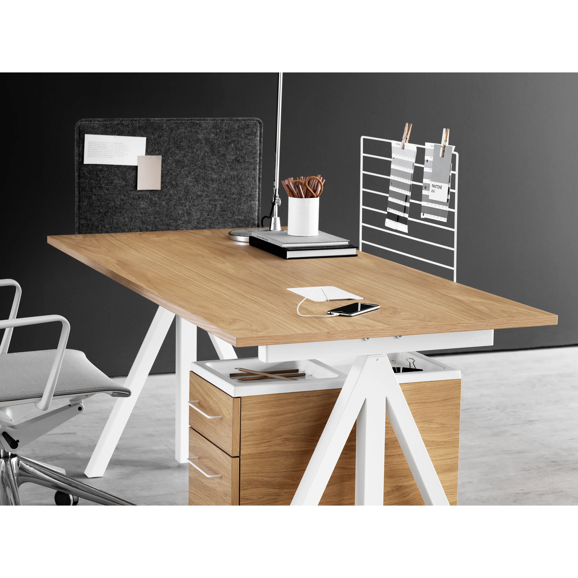 Work desks 140x78 White/Oak - image 4