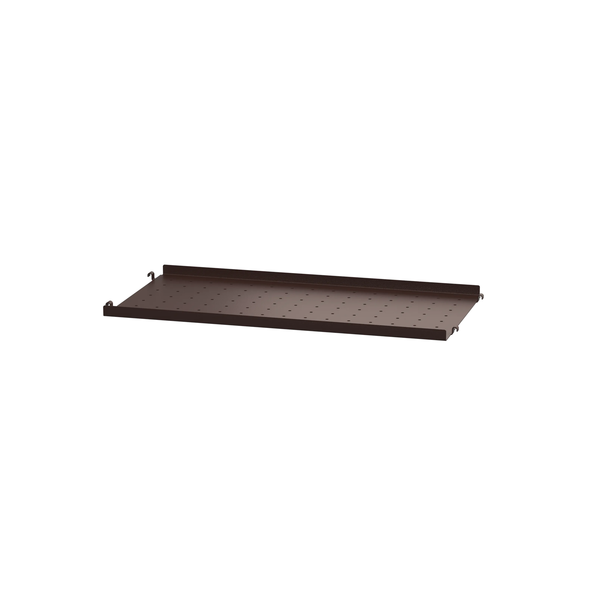 Metal shelf low edge - W58 x D30, Dark brown - image 2
