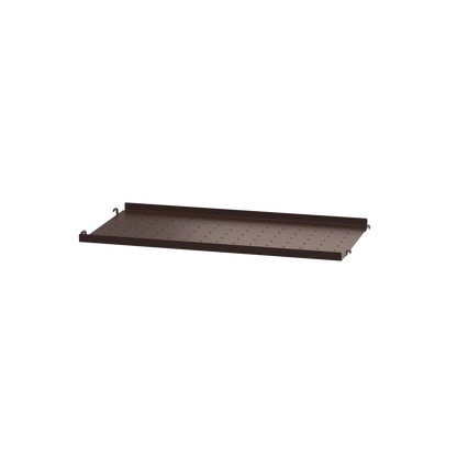 Metal shelf low edge - W58 x D30, Dark brown - image 2