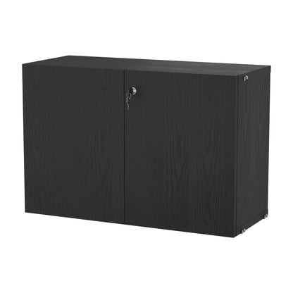 Cabinet with lock - W78 x D32.2 x H52, Black stained ash - image 4