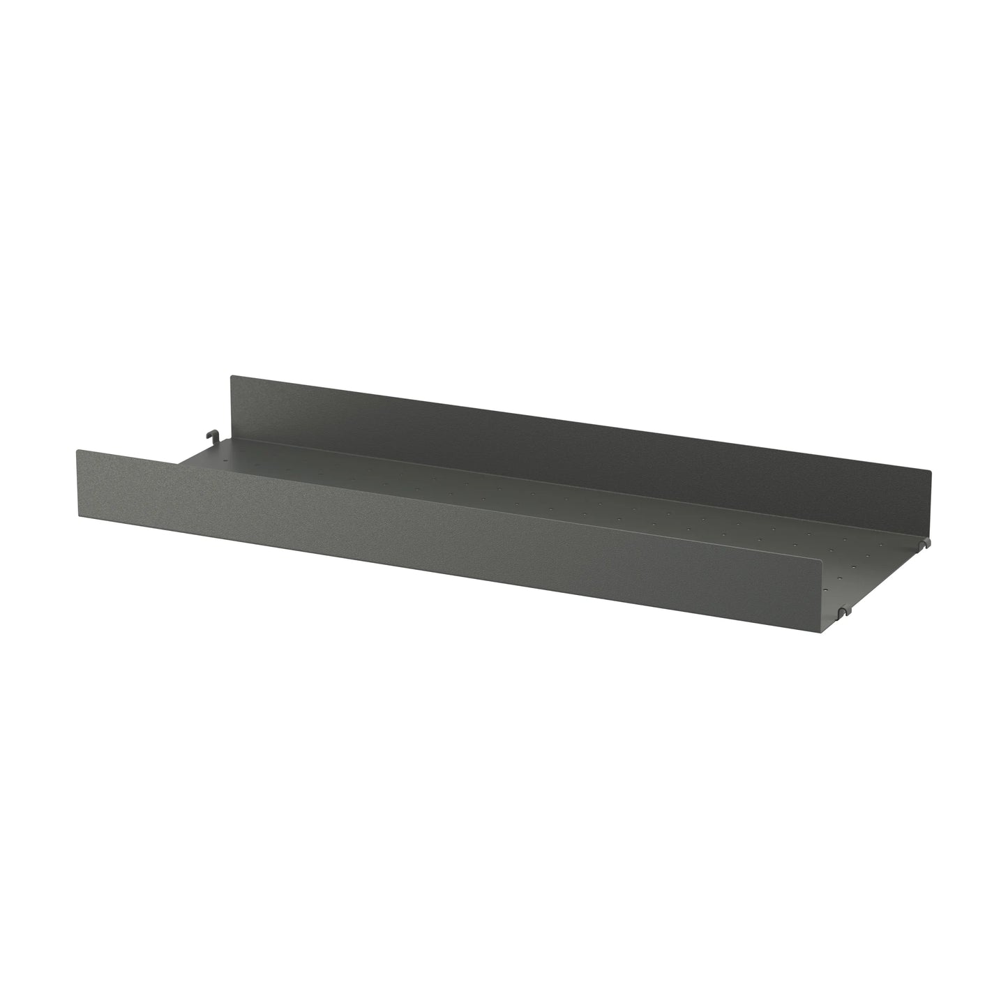 Metal shelf high edge - W78 x D30, Dark grey - image 4