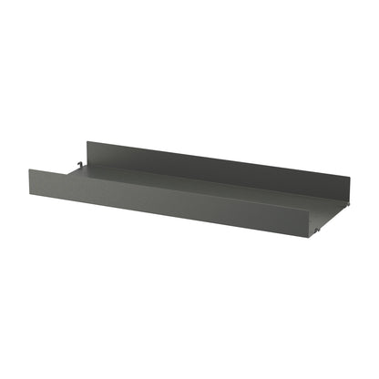 Metal shelf high edge - W78 x D30, Dark grey - image 4